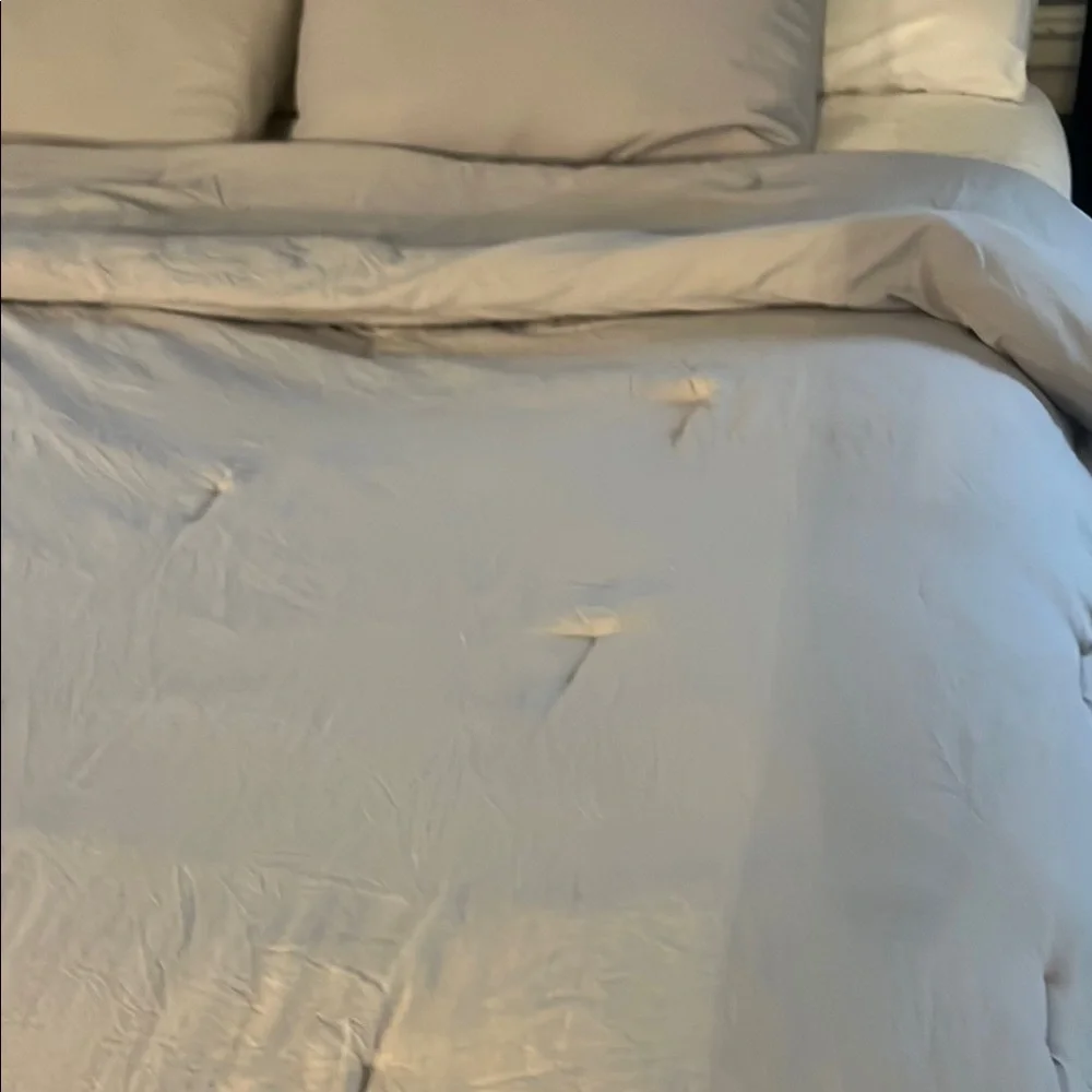 Light Gray Comforter and 2 Standard Pillow Shams Bedding Set